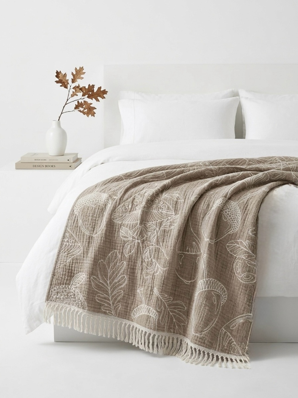 100% Cotton by Texteis Penedo throw Bedding Blanket Home Goods Linen